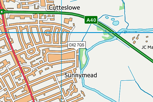 OX2 7QS map - OS VectorMap District (Ordnance Survey)