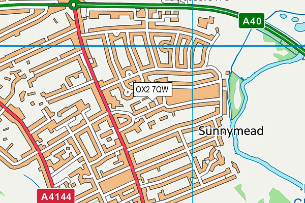 OX2 7QW map - OS VectorMap District (Ordnance Survey)