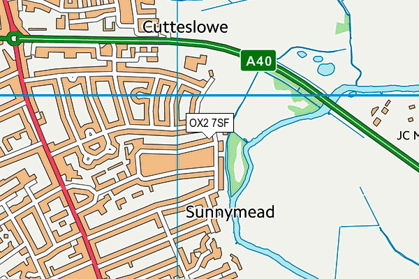 OX2 7SF map - OS VectorMap District (Ordnance Survey)