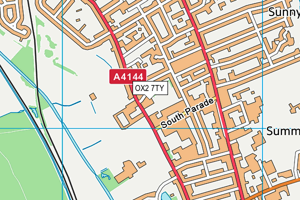 OX2 7TY map - OS VectorMap District (Ordnance Survey)