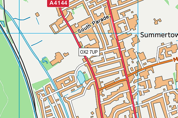 OX2 7UP map - OS VectorMap District (Ordnance Survey)