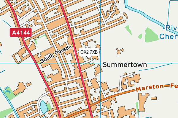 OX2 7XB map - OS VectorMap District (Ordnance Survey)