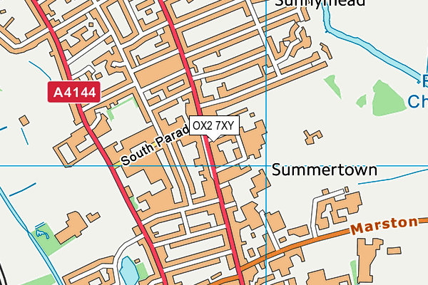 OX2 7XY map - OS VectorMap District (Ordnance Survey)