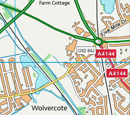 OX2 8AJ map - OS VectorMap District (Ordnance Survey)