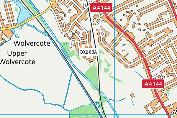 OX2 8BA map - OS VectorMap District (Ordnance Survey)