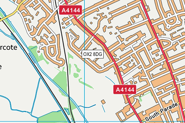 OX2 8DG map - OS VectorMap District (Ordnance Survey)