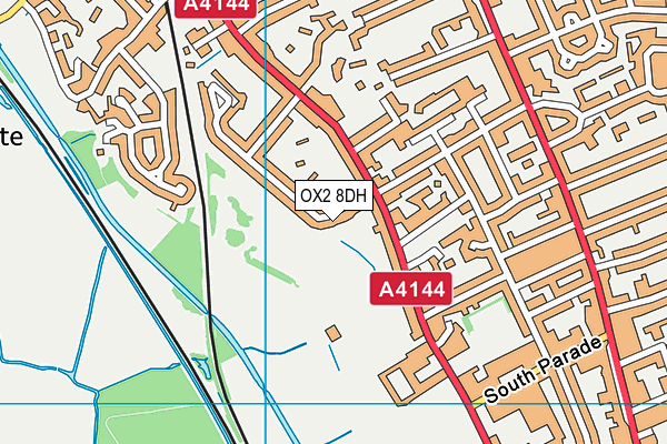 OX2 8DH map - OS VectorMap District (Ordnance Survey)