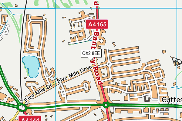 OX2 8EE map - OS VectorMap District (Ordnance Survey)