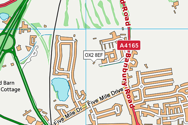 OX2 8EF map - OS VectorMap District (Ordnance Survey)