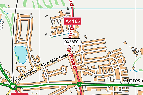 OX2 8EG map - OS VectorMap District (Ordnance Survey)