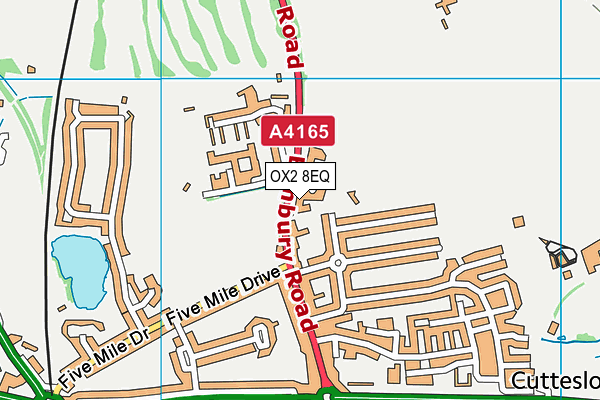 Banbury Road North Sports Ground map (OX2 8EQ) - OS VectorMap District (Ordnance Survey)