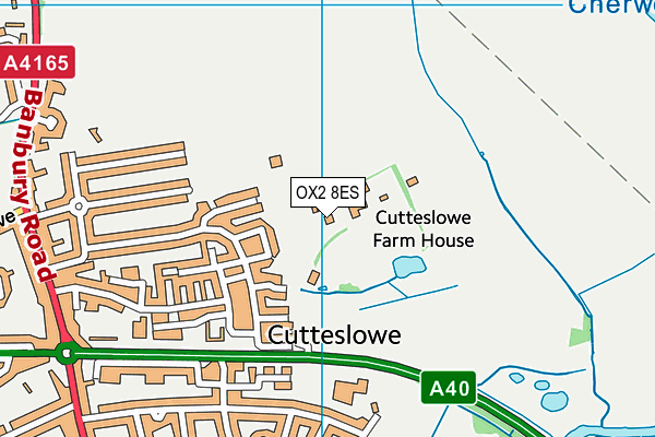 Cutteslowe Park map (OX2 8ES) - OS VectorMap District (Ordnance Survey)