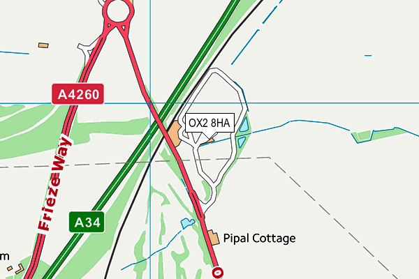 OX2 8HA map - OS VectorMap District (Ordnance Survey)