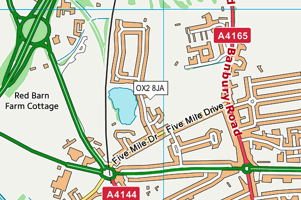 OX2 8JA map - OS VectorMap District (Ordnance Survey)