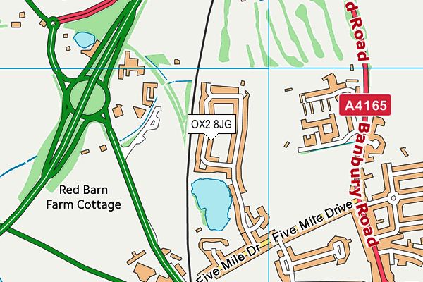 OX2 8JG map - OS VectorMap District (Ordnance Survey)