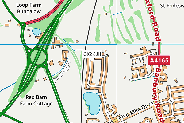 OX2 8JH map - OS VectorMap District (Ordnance Survey)