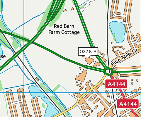 OX2 8JP map - OS VectorMap District (Ordnance Survey)