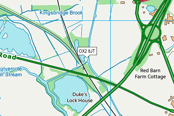 OX2 8JT map - OS VectorMap District (Ordnance Survey)