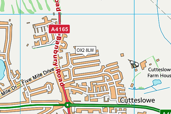 OX2 8LW map - OS VectorMap District (Ordnance Survey)