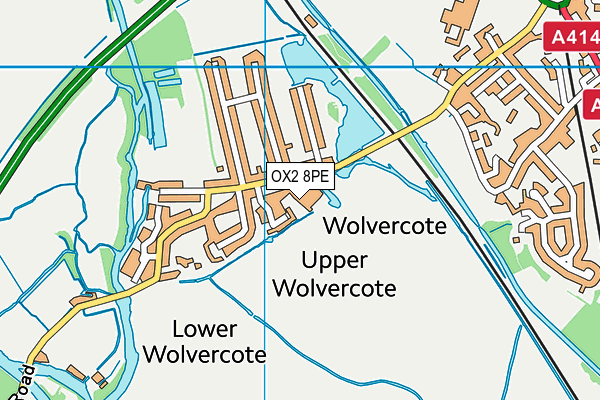 OX2 8PE map - OS VectorMap District (Ordnance Survey)