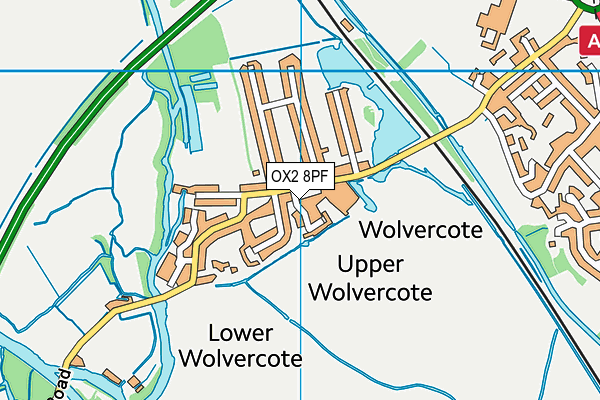 OX2 8PF map - OS VectorMap District (Ordnance Survey)