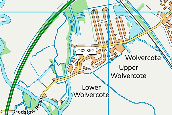 OX2 8PG map - OS VectorMap District (Ordnance Survey)