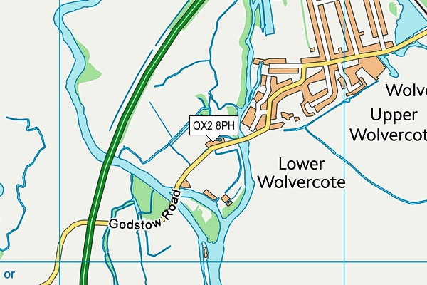 OX2 8PH map - OS VectorMap District (Ordnance Survey)