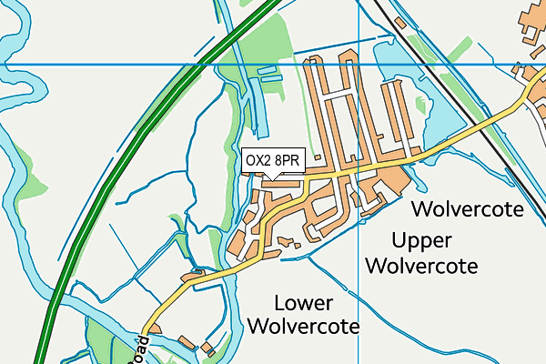 OX2 8PR map - OS VectorMap District (Ordnance Survey)