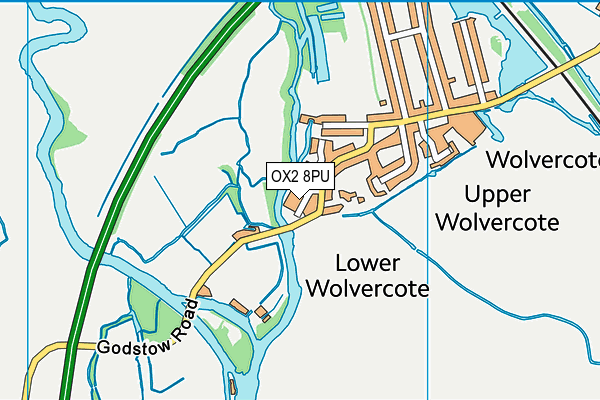 OX2 8PU map - OS VectorMap District (Ordnance Survey)