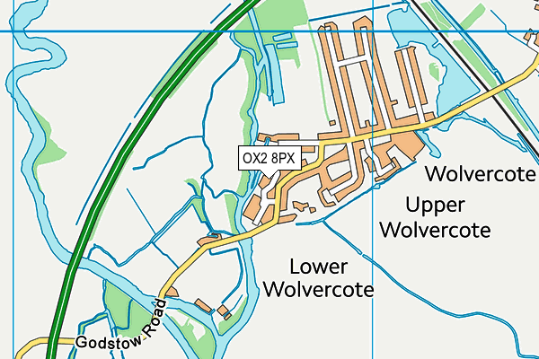 OX2 8PX map - OS VectorMap District (Ordnance Survey)