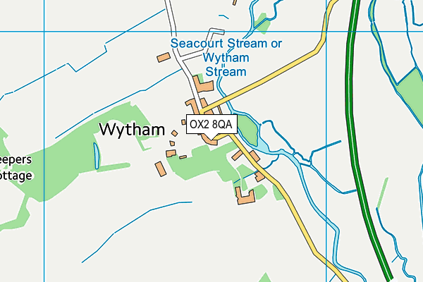 OX2 8QA map - OS VectorMap District (Ordnance Survey)