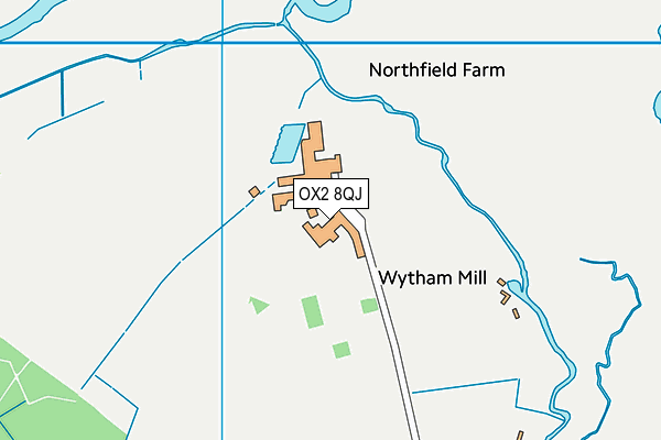 OX2 8QJ map - OS VectorMap District (Ordnance Survey)