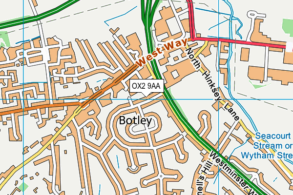 OX2 9AA map - OS VectorMap District (Ordnance Survey)