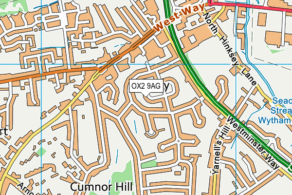 OX2 9AG map - OS VectorMap District (Ordnance Survey)