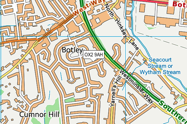 OX2 9AH map - OS VectorMap District (Ordnance Survey)