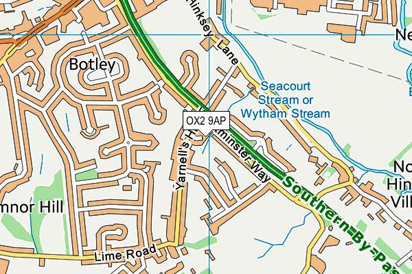 OX2 9AP map - OS VectorMap District (Ordnance Survey)