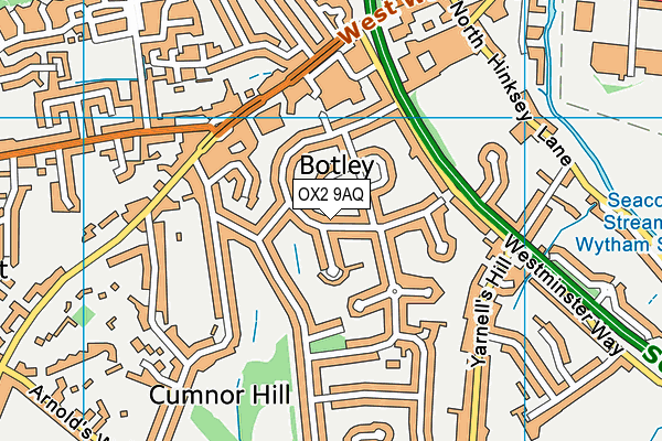 OX2 9AQ map - OS VectorMap District (Ordnance Survey)