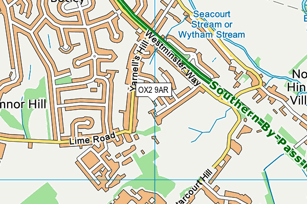 OX2 9AR map - OS VectorMap District (Ordnance Survey)