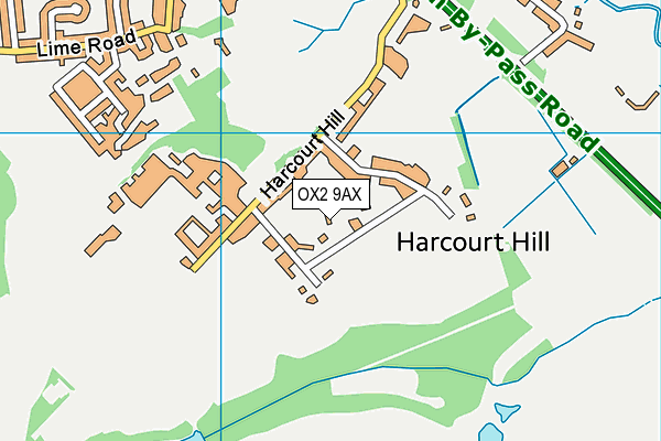 OX2 9AX map - OS VectorMap District (Ordnance Survey)