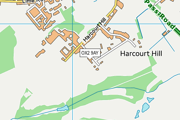 OX2 9AY map - OS VectorMap District (Ordnance Survey)
