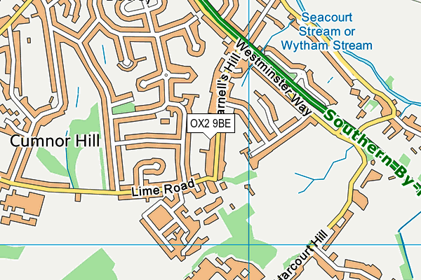 OX2 9BE map - OS VectorMap District (Ordnance Survey)