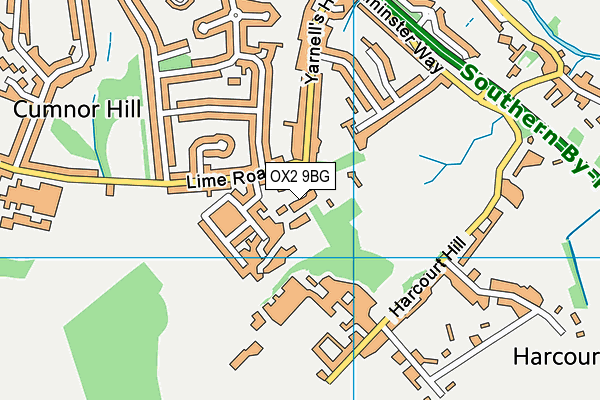 OX2 9BG map - OS VectorMap District (Ordnance Survey)