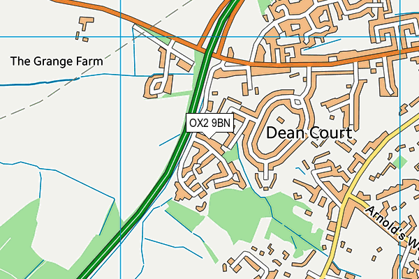 OX2 9BN map - OS VectorMap District (Ordnance Survey)