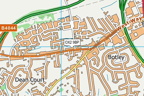 OX2 9BP map - OS VectorMap District (Ordnance Survey)