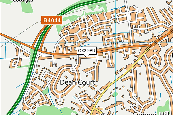 OX2 9BU map - OS VectorMap District (Ordnance Survey)