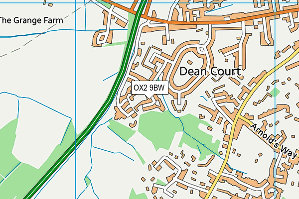 OX2 9BW map - OS VectorMap District (Ordnance Survey)