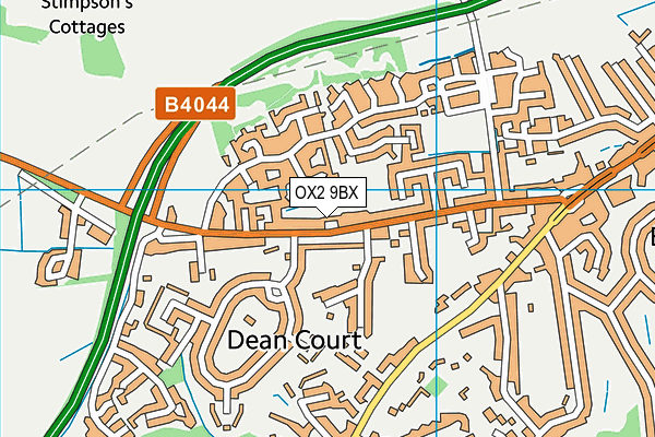 OX2 9BX map - OS VectorMap District (Ordnance Survey)