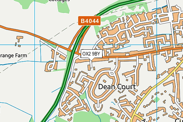 OX2 9BY map - OS VectorMap District (Ordnance Survey)