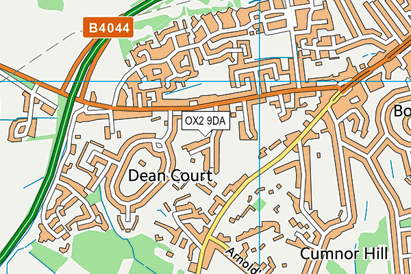 OX2 9DA map - OS VectorMap District (Ordnance Survey)