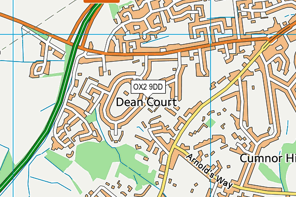 OX2 9DD map - OS VectorMap District (Ordnance Survey)
